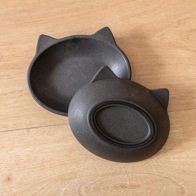 Show full view: Park Life Designs Nico Cat Dish Set, Small, 2 count, Dark Grey slide 3 of 6