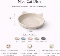 Park Life Designs Nico Cat Dish Set, Small, 2 count, Pink slide 2 of 5
