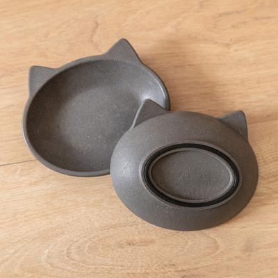 Show full view: Park Life Designs Nico Cat Dish Set, Small, 2 count, Light Grey slide 3 of 5