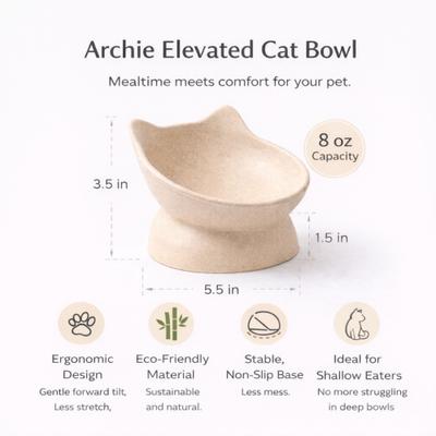 Show full view: Park Life Designs Archie Tilted Cat Dish Set, Small, 2 count, Blue slide 4 of 5
