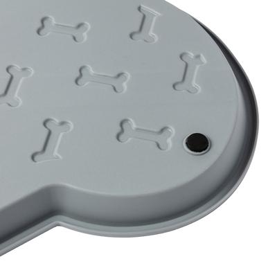 Show full view: Park Life Designs Olso Feeding Dog Tray, Grey, Medium slide 6 of 7