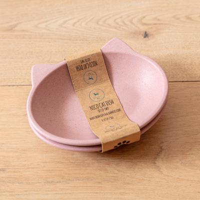 Show full view: Park Life Designs Nico Cat Dish Set, Small, 2 count, Pink slide 5 of 5