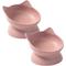 Show in main carousel: Park Life Designs Archie Tilted Cat Dish Set, Small, 2 count, Pink slide 1 of 5