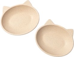 Park Life Designs Nico Cat Dish Set, Small, 2 count, Tan