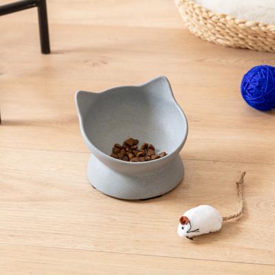 Show full view: Park Life Designs Archie Tilted Cat Dish Set, Small, 2 count, Blue slide 2 of 5