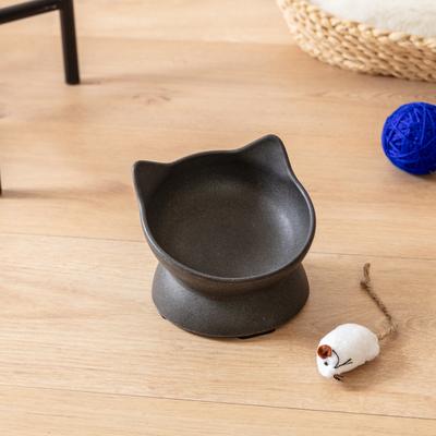 Show full view: Park Life Designs Archie Tilted Cat Dish Set, Small, 2 count, Dark Grey slide 3 of 5
