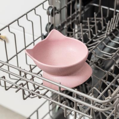 Show full view: Park Life Designs Archie Tilted Cat Dish Set, Small, 2 count, Pink slide 5 of 5