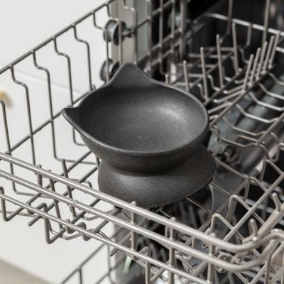 Show full view: Park Life Designs Archie Tilted Cat Dish Set, Small, 2 count, Dark Grey slide 5 of 5