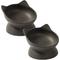 Show in main carousel: Park Life Designs Archie Tilted Cat Dish Set, Small, 2 count, Light Grey slide 1 of 5