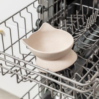 Show full view: Park Life Designs Archie Tilted Cat Dish Set, Small, 2 count, Tan slide 5 of 5