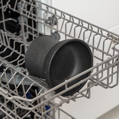 Show full view: Park Life Designs Albie Fluted Cat Dish Set, Small, 2 count, Dark Grey slide 5 of 5