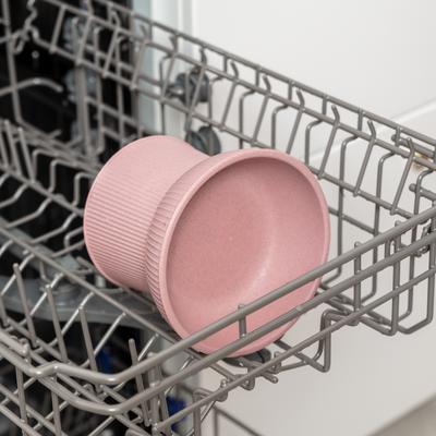 Show full view: Park Life Designs Albie Fluted Cat Dish Set, Small, 2 count, Pink slide 6 of 6