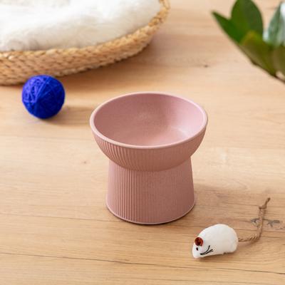 Show full view: Park Life Designs Albie Fluted Cat Dish Set, Small, 2 count, Pink slide 4 of 6