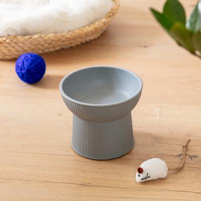 Show full view: Park Life Designs Albie Fluted Cat Dish Set, Small, 2 count, Blue slide 3 of 5