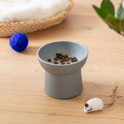 Show full view: Park Life Designs Albie Fluted Cat Dish Set, Small, 2 count, Blue slide 2 of 5