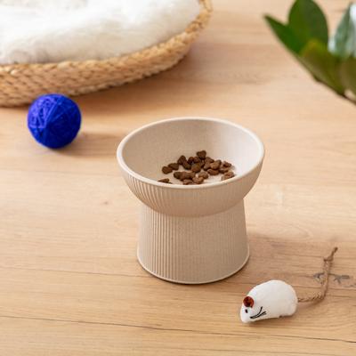 Show full view: Park Life Designs Albie Fluted Cat Dish Set, Small, 2 count, Tan slide 3 of 6