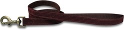 OmniPet Waxed Canvas Dog Lead with Bolt Snap, Burgundy, 6-ft long, 3/4-in wide