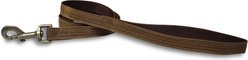 OmniPet Waxed Canvas Dog Lead with Bolt Snap, Brown, 6-ft long, 3/4-in wide