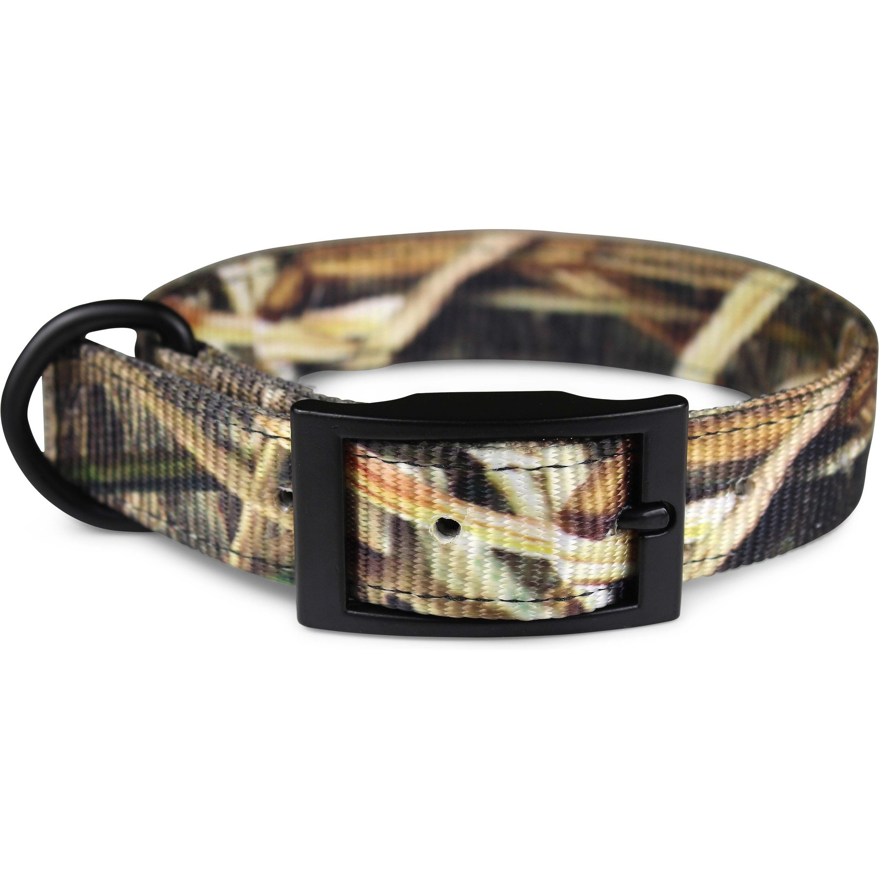 OmniPet Regular Buckle Dog Collar, Mossy Oak Shadow Grass Blades Camo, 19-in, 12 to 16-in neck, 1-in wide