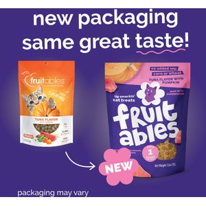 Fruitables Tuna & Pumpkin Flavor Crunchy Cat Treats, 30-oz bag