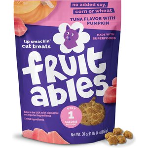 Fruitables Tuna & Pumpkin Flavor Crunchy Cat Treats, 30-oz bag