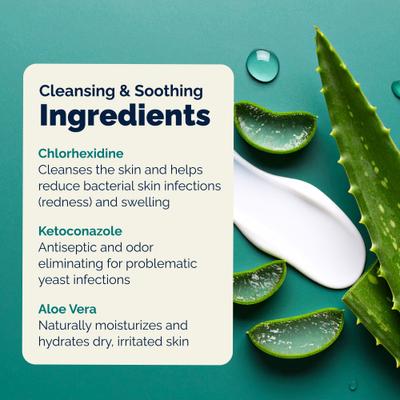 Show full view: Vetnique Labs DermaBliss Advanced Vet Strength Chlorhexidine Dog & Cat Wrinkle, Face & Skin Fold Wipes, 60 count slide 6 of 10