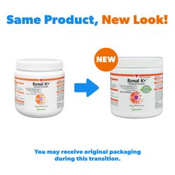 Vetoquinol Renal K+ Powder Kidney Supplement for Cats & Dogs, 100g container slide 2 of 5