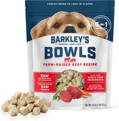 Barkley's Bag Bowls Beef Freeze-Dried Dog Food, 16-oz bag