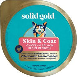Solid Gold Skin & Coat Support Chicken & Salmon Wet Dog Food, 3.5-oz cup, bundle of 12 
