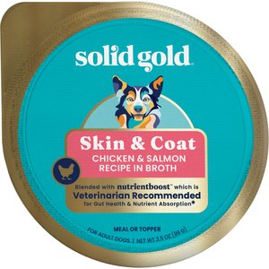 Solid Gold Skin & Coat Support Chicken & Salmon Wet Dog Food, 3.5-oz cup, case of 6