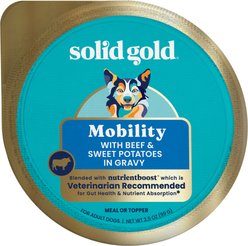 Solid Gold Mobility Support Beef & Vegetables Wet Dog Food, 3.5-oz cup, bundle of 12 