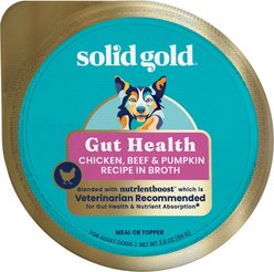 Solid Gold Digestive Support Chicken, Beef & Pumpkin Wet Dog Food, 3.5-oz cup, case of 6