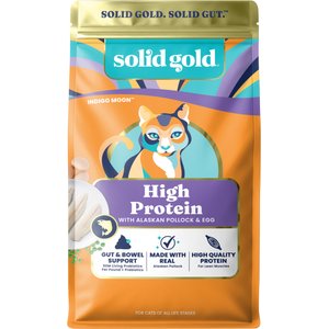Solid Gold High Protein Wild Alaskan Pollock & Eggs Recipe Grain-Free Dry Cat Food, 3-lb bag