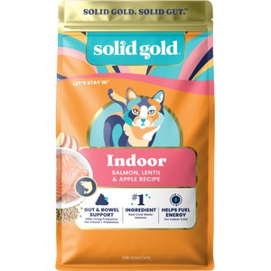 Solid Gold Real Salmon, Lentil & Apple Recipe Grain-Free Indoor Dry Cat Food, 12-lb bag