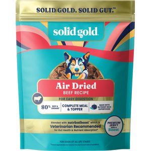 Solid Gold Complete & Balanced Beef Recipe Air Dried Dog Food Topper, 2-lb pouch