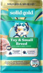 Solid Gold Toy & Small Breed Gut Health Real Lamb & Sweet Potato Grain-Free Dry Dog Food, 11-lb bag