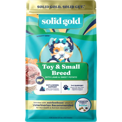 Solid Gold Solid Gold NutrientBoost Lamb & Sweet Potato Toy & Small Breed Gut Health Grain-Free Dry Dog Food, 3.75-lb bag