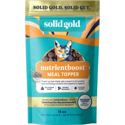 Solid Gold Solid Gold Gut Health Grain-Free Nutrient Absorption & Digestion Cat Food Topper, 16-oz bag