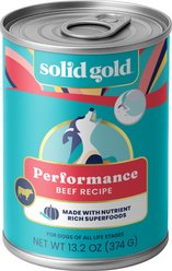 Solid Gold Barking at the Moon 95% Beef Recipe Grain-Free Canned Dog Food, 13.2-oz, case of 6