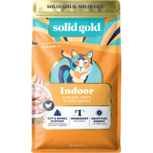 Solid Gold Real Chicken, Lentil & Apple Recipe Grain-Free Indoor Dry Cat Food, 12-lb bag