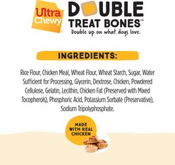 Ultra Chewy Double Treat Bones Chicken Flavor Dog Treat, 8 count slide 2 of 7