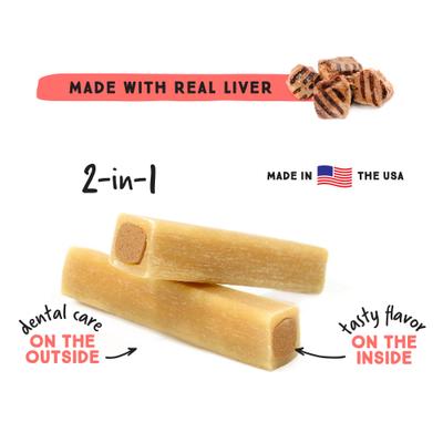 Show full view: Ultra Chewy Double Treat Bone Liver Flavor Dog Treats, 8 count slide 5 of 9