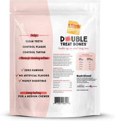 Show full view: Ultra Chewy Double Treat Bone Liver Flavor Dog Treats, 8 count slide 3 of 9