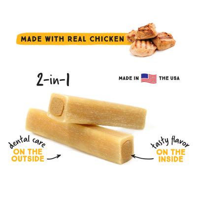 Show full view: Ultra Chewy Double Treat Bones Chicken Flavor Dog Treat, 8 count slide 5 of 9