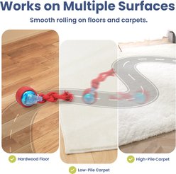 PawsPik Tug & Spin Smart Interactive Dog Toy, Red, Medium slide 2 of 9