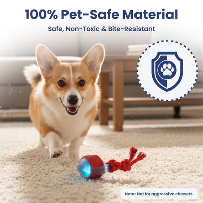 Show full view: PawsPik Tug & Spin Smart Interactive Dog Toy, Red, Medium slide 5 of 11