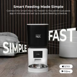 Penthouse Paws Smart Maxx HD Automatic Dog & Cat Feeder, White slide 2 of 7