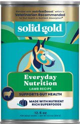 Solid Gold Nutrientboost Hund-n-Flocken Lamb Recipe with Healthy Whole Grains Wet Dog Food, 12.5-oz can, case of 6