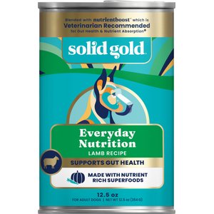 Solid Gold Nutrientboost Hund-n-Flocken Lamb Recipe with Healthy Whole Grains Wet Dog Food, 12.5-oz can, case of 6