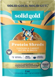 Solid Gold Protein Shred with Real Chicken & Vegetables Dog Food Topping, 3-oz bag, 12 count